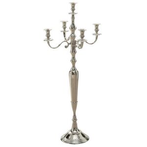 Подсвечник-канделябр на 5 свечей Victoria 105 см серебряный Boltze фото 4