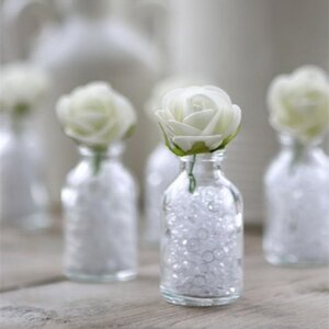 Искусственные розы для декора Lallita 10 см, 12 шт, белые Ideas4Seasons фото 4