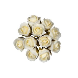 Искусственные розы для декора Lallita 10 см, 12 шт, кремовые Ideas4Seasons фото 7