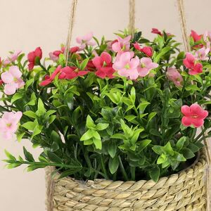 Искусственный цветок в кашпо Броваллия 18 см розовая Koopman фото 3