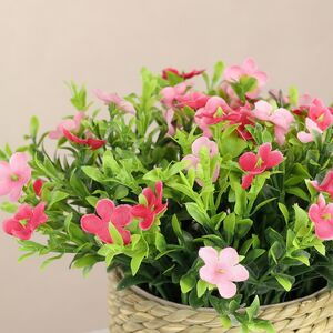 Искусственный цветок в кашпо Броваллия 20 см розовая Koopman фото 2