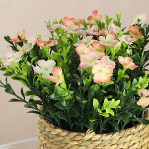 Искусственный цветок в кашпо Броваллия 20 см оранжевая Koopman фото 2