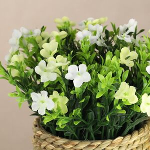 Искусственный цветок в кашпо Броваллия 20 см белая Koopman фото 2