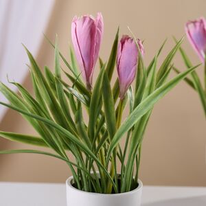 Искусственный цветок в горшке Стейнс: Крокус 21 см Koopman фото 2