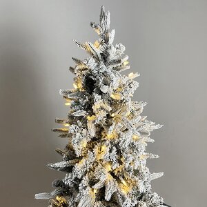 Искусственная елка с гирляндой Aspen заснеженная 122 см в кашпо, 140 теплых белых LED ламп, ЛИТАЯ + ПВХ A Perfect Christmas фото 2