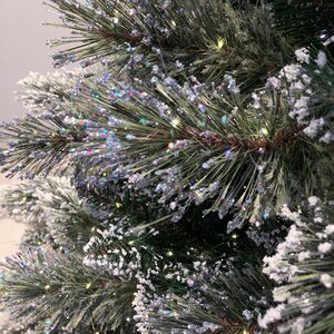 Настольная елка с лампочками Bristle в мешочке 61 см, 15 теплых белых ламп, на батарейках, ЛЕСКА + ПВХ National Tree Company фото 4