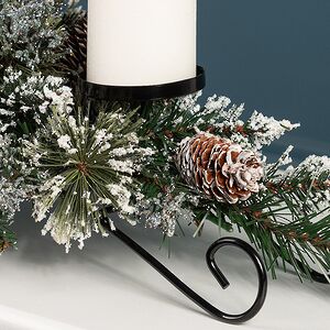 Подсвечник Пьерфон 76 см с шишками на 3 свечи, ЛЕСКА + ПВХ National Tree Company (Нейшнл Три Компани) фото 4