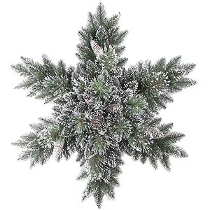 Хвойная снежинка Bristle 81 см, ЛЕСКА + ПВХ National Tree Company фото 1