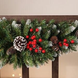 Сваг Сказка заснеженный 92 см с шишками и ягодами, ПВХ National Tree Company фото 2