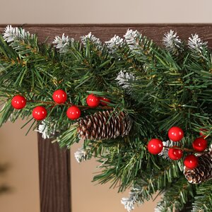 Сваг Сказка заснеженный 92 см с шишками и ягодами, ПВХ National Tree Company фото 4