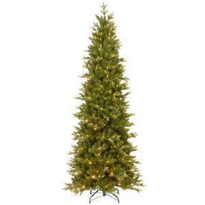 Искусственная стройная елка с гирляндой Каррингтон 198 см, 300 теплых белых LED ламп, ЛИТАЯ + ПВХ National Tree Company фото 1
