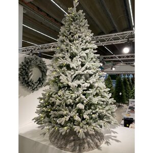 Искусственная елка с огоньками Гамильтон заснеженная 228 см, 750 теплых белых ламп, ЛИТАЯ + ПВХ National Tree Company фото 2