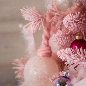 Искусственная розовая елка Teddy Pink заснеженная 180 см, ЛЕСКА + ПВХ A Perfect Christmas фото 3