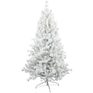 Искусственная белая елка Teddy White заснеженная 210 см, ЛЕСКА + ПВХ