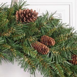 Венок Еловый с шишками 76 см, ПВХ National Tree Company фото 2