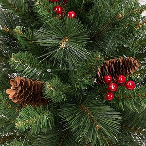 Настольная елка с лампочками Эвридей в мешочке 45 см, 15 теплых белых ламп на батарейках, ЛЕСКА + ПВХ National Tree Company фото 9