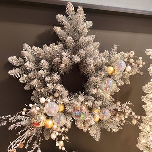 Хвойное украшение с лампочками Christmas Star 66 см, 35 теплых белых ламп, ПВХ A Perfect Christmas фото 1