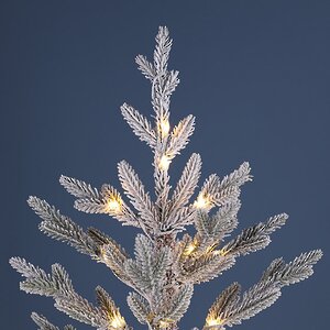 Искусственная елка с гирляндой Jersey заснеженная 180 см, 200 теплых белых LED ламп, ЛИТАЯ 100% A Perfect Christmas фото 4