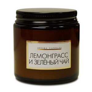 Декоративная ароматическая свеча Miradorre: Лемонграсс + Зеленый Чай 7 см, 9 часов горения Омский Свечной фото 1