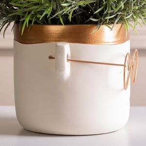 Декоративное кашпо Счастливый Гарри 13*12 см золотое Ideas4Seasons (Идеас Фор Сезонс) фото 3