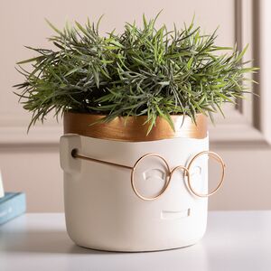 Декоративное кашпо Счастливый Гарри 13*12 см золотое Ideas4Seasons (Идеас Фор Сезонс) фото 2