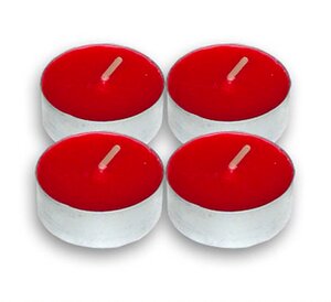 Набор ароматических чайных свечей Макси Клубника, 6 см, 4 шт НСК фото 1
