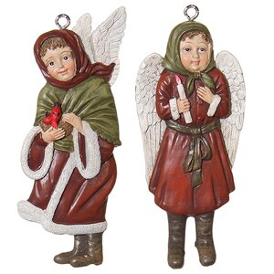 Елочная игрушка Ангел с птицами, 10 см, подвеска ShiShi фото 2