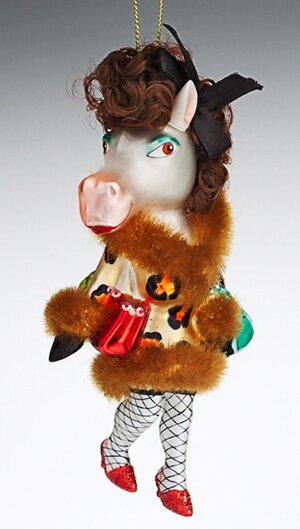 Елочная игрушка "Лошадь в леопардовой шубе 8х15 см Holiday Classics фото 1