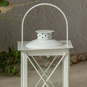 Декоративный подсвечник-фонарь Стюарт 20 см белый Boltze фото 4