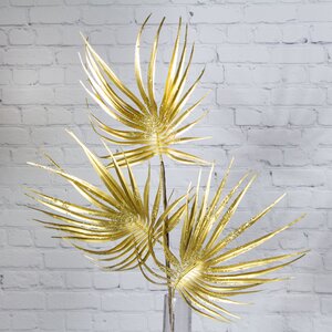 Декоративная ветка Сверкающий лист Сереноа 77 см, золотой Hogewoning фото 1