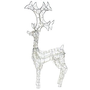 Олень светящийся "Кристальный", 90 см, уличный, 96 холодных белых LED ламп, контроллер, IP44 Edelman фото 2