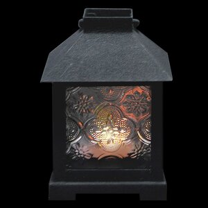 Фонарь Люмьер малый, черный, со светодиодной свечой, 11*8*8 см, батарейка Edelman фото 1
