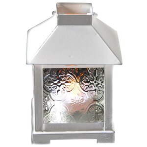 Фонарь Люмьер малый, белый, со светодиодной свечой, 11*8*8 см, батарейка Edelman фото 1