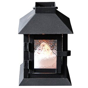 Фонарь Люмьер черный, со светодиодной свечой, 16*11*11 см, батарейка Edelman фото 1