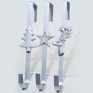 Крючок дверной для рождественских венков 29 см серебро Kaemingk фото 1
