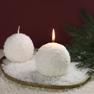 Свеча Снежок 8 см Омский Свечной фото 3