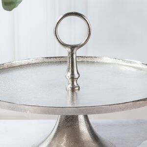 Блюдо для фруктов Медея 43 см серебряное Kaemingk фото 2