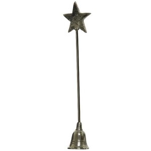 Гаситель для свечи Holque Star 26 см, серебряный
