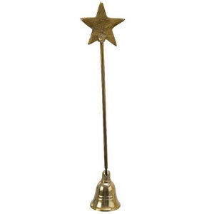 Гаситель для свечи Holque Star 26 см, золотой