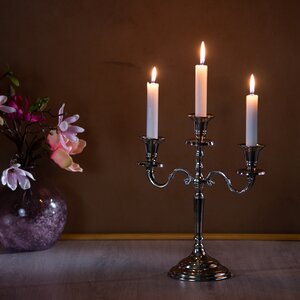 Подсвечник Виттория на 3 свечи, 26*31 см, серебро Kaemingk фото 1