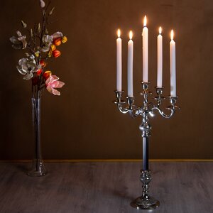 Подсвечник Династия на 5 свечей, 55 см, серебро Kaemingk фото 1