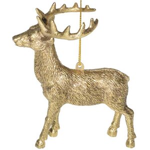 Елочная игрушка Golden Forest - Благородный олень 13 см, подвеска Hogewoning фото 1