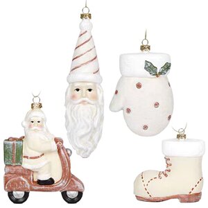 Набор елочных игрушек Санта из Кэндиленда 12 см, 4 шт, подвеска Hogewoning фото 1