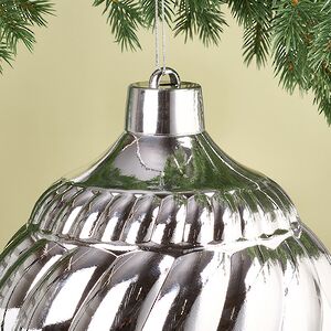 Елочный шар Луковка Bulbous 23 см серебряная Winter Deco фото 2