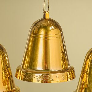Елочная игрушка Колокольчик Рождественский звон 10 см золотой, 4 шт Winter Deco фото 2