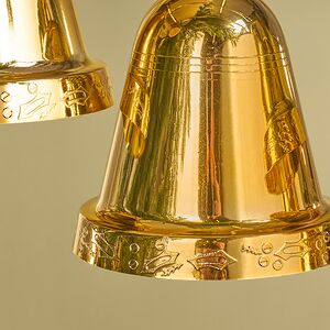 Елочная игрушка Колокольчик Рождественский звон 10 см золотой, 4 шт Winter Deco фото 3