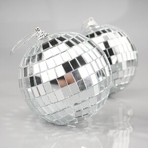 Набор елочных украшений Зеркальный Диско-шар 8 см серебряный, 3 шт Winter Deco фото 6