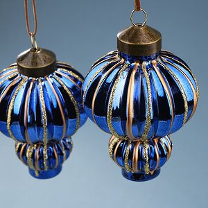 Елочные игрушки Basildon 10 см, 3 шт, стекло Winter Deco фото 2