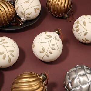 Коллекция стеклянных шаров Dalmine - Морозная Фантазия 10 см, 12 шт Winter Deco фото 2