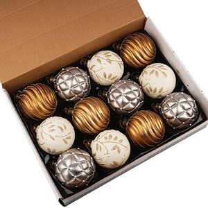 Коллекция стеклянных шаров Dalmine - Морозная Фантазия 10 см, 12 шт Winter Deco фото 7